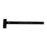 This is an image showing TIMCO Pair of Straight Band & Hook On Plates - Black - 900mm - 2 Pieces Plain Bag available from T.H Wiggans Ironmongery in Kendal, quick delivery at discounted prices.