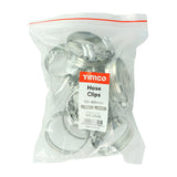 This is an image showing TIMCO Hose Clips - Zinc - 30 - 40mm - 10 Pieces Bag available from T.H Wiggans Ironmongery in Kendal, quick delivery at discounted prices.