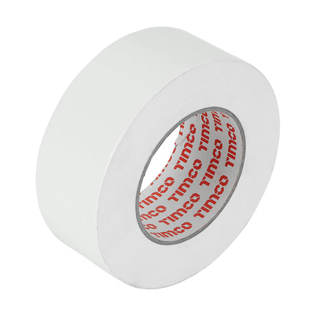 This is an image showing TIMCO Heavy Duty Cloth Tape - White - 50m x 50mm - 1 Each Roll available from T.H Wiggans Ironmongery in Kendal, quick delivery at discounted prices.