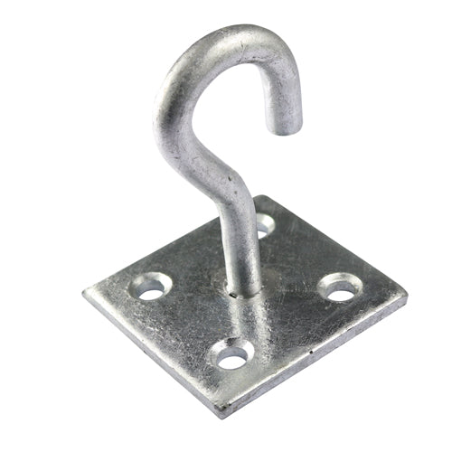 This is an image showing TIMCO Hook on Plate - Hot Dipped Galvanised - 2" - 1 Each TIMbag available from T.H Wiggans Ironmongery in Kendal, quick delivery at discounted prices.