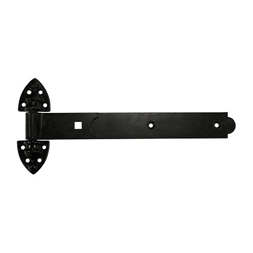 This is an image showing TIMCO Pair of Heavy Reversible Hinges - Black - 350mm - 1 Each Plain Bag available from T.H Wiggans Ironmongery in Kendal, quick delivery at discounted prices.