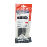 This is an image showing TIMCO Safety Pattern Hasp & Staple - Black - 4 1/2" - 1 Each TIMpac available from T.H Wiggans Ironmongery in Kendal, quick delivery at discounted prices.