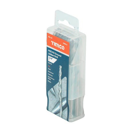 This is an image showing TIMCO Ground Jobber Drills - HSS M2 - 1/4" - 10 Pieces Tube available from T.H Wiggans Ironmongery in Kendal, quick delivery at discounted prices.