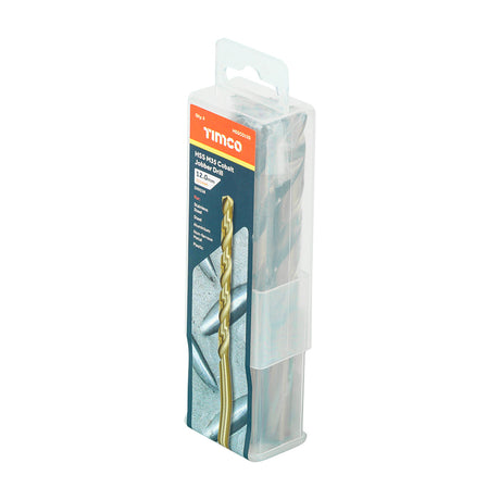 This is an image showing TIMCO Ground Jobber Drills - Cobalt M35 - 12.0mm - 5 Pieces Tube available from T.H Wiggans Ironmongery in Kendal, quick delivery at discounted prices.