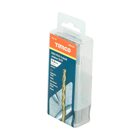 This is an image showing TIMCO Ground Jobber Drills - Cobalt M35 - 6.0mm - 10 Pieces Tube available from T.H Wiggans Ironmongery in Kendal, quick delivery at discounted prices.