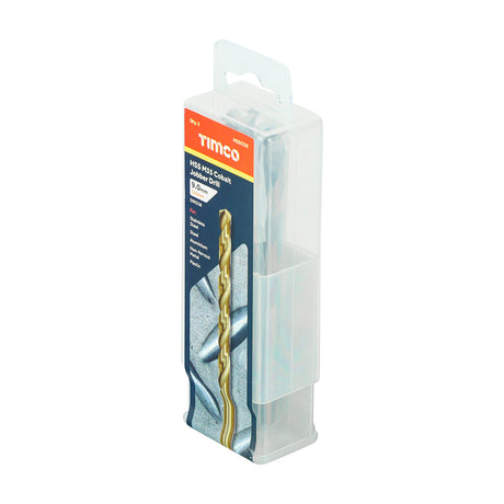 This is an image showing TIMCO Ground Jobber Drills - Cobalt M35 - 9.0mm - 5 Pieces Tube available from T.H Wiggans Ironmongery in Kendal, quick delivery at discounted prices.