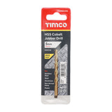 This is an image showing TIMCO Ground Jobber Drills - Cobalt M35 - 5.0mm - 1 Each Wallet available from T.H Wiggans Ironmongery in Kendal, quick delivery at discounted prices.