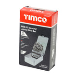 This is an image showing TIMCO Ground Jobber Drills Set - HSS - 25pcs - 25 Pieces Case available from T.H Wiggans Ironmongery in Kendal, quick delivery at discounted prices.