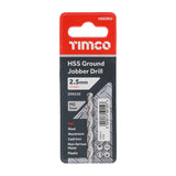 This is an image showing TIMCO Ground Jobber Drills - HSS M2 - 2.5mm - 1 Each Wallet available from T.H Wiggans Ironmongery in Kendal, quick delivery at discounted prices.