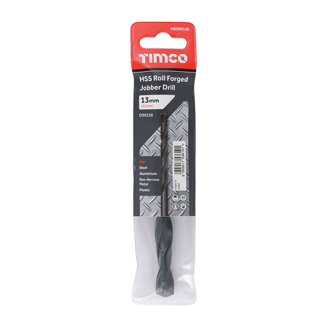 This is an image showing TIMCO Roll Forged Jobber Drills - HSS - 13.0mm - 5 Pieces Tube available from T.H Wiggans Ironmongery in Kendal, quick delivery at discounted prices.