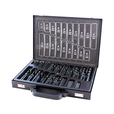 This is an image showing TIMCO Roll Forged Jobber Drills Set - HSS - 170pcs - 170 Pieces Case available from T.H Wiggans Ironmongery in Kendal, quick delivery at discounted prices.