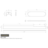 This image is a line drwaing of a Eurospec - CI001230 Concealed Hinge Intumescent Fire Pack available to order from Trade Door Handles in Kendal