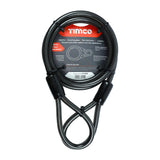 This is an image showing TIMCO Looped Security Cable - 10mm x 1.8m - 1 Each Backing Card available from T.H Wiggans Ironmongery in Kendal, quick delivery at discounted prices.