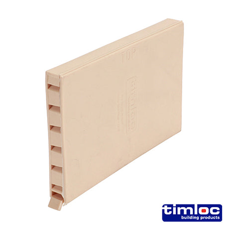 This is an image showing TIMCO Timloc Cavity Wall Weep Vent - Buff - 1143BU - 65 x 10 x 100 - 50 Pieces Box available from T.H Wiggans Ironmongery in Kendal, quick delivery at discounted prices.