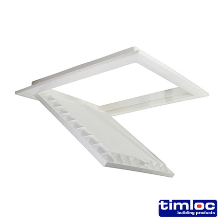 This is an image showing TIMCO Timloc Loft Access Door - Hinged - White - 1169 - 562 x 662 - 1 Each Box available from T.H Wiggans Ironmongery in Kendal, quick delivery at discounted prices.