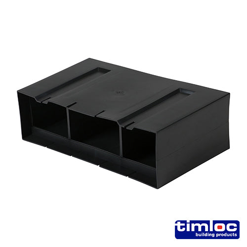 This is an image showing TIMCO Timloc Underfloor, Vent, Horizontal Front Extension  - 1203 - + 115mm - 20 Pieces Box available from T.H Wiggans Ironmongery in Kendal, quick delivery at discounted prices.