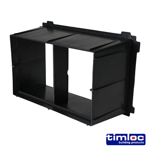 This is an image showing TIMCO Timloc Through-Wall Cavity Sleeve Extension - Black - 1236 - 229 x 152 - 1 Each Bag available from T.H Wiggans Ironmongery in Kendal, quick delivery at discounted prices.