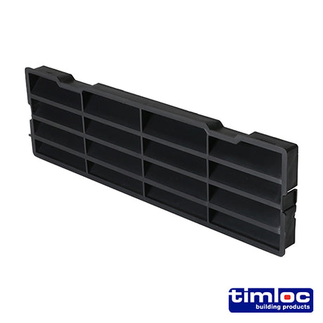 This is an image showing TIMCO Timloc Through-Wall Cavity Sleeve Baffle - Black - 1238 - 229 x 76 - 1 Each Bag available from T.H Wiggans Ironmongery in Kendal, quick delivery at discounted prices.