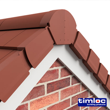 This is an image showing TIMCO Timloc Ambi-Verge Universal Dry Fix Verge System - Brown - 99142 - 420 x 140/170 - 20 Pieces Box available from T.H Wiggans Ironmongery in Kendal, quick delivery at discounted prices.