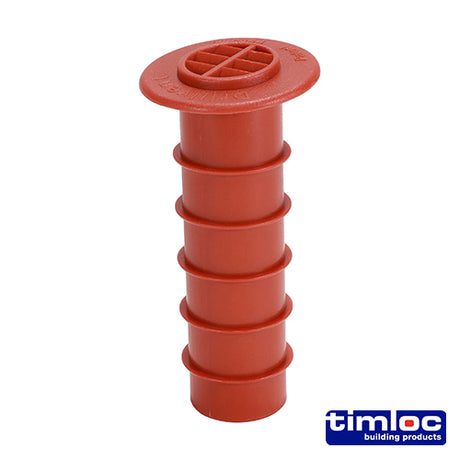 This is an image showing TIMCO Timloc Cavity Wall Drill Vent - Terracotta - DV3 - 80mm - 50 Pieces Box available from T.H Wiggans Ironmongery in Kendal, quick delivery at discounted prices.