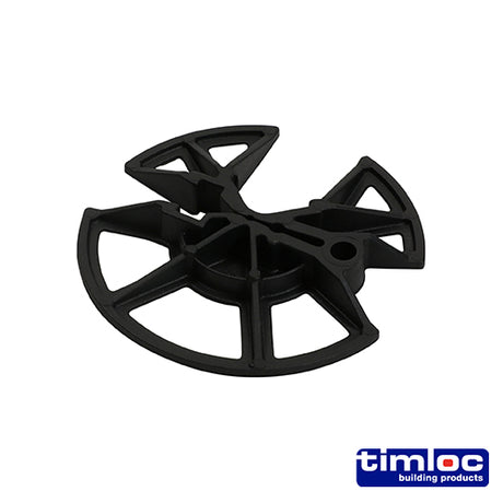 This is an image showing TIMCO Insulation Retaining Discs - Black - 65mm Dia - 250 Pieces Bag available from T.H Wiggans Ironmongery in Kendal, quick delivery at discounted prices.