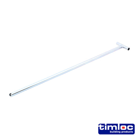 This is an image showing TIMCO Timloc Slotted Loft Door Operating Metal Pole - 600mm - 1 Each Bag available from T.H Wiggans Ironmongery in Kendal, quick delivery at discounted prices.