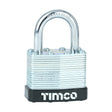 This is an image showing TIMCO Laminated Padlock - 40mm - 1 Each Blister Pack available from T.H Wiggans Ironmongery in Kendal, quick delivery at discounted prices.