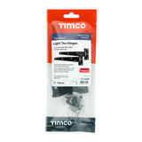 This is an image showing TIMCO Pair of Light Tee Hinges - Black - 4" - 1 Each TIMpac available from T.H Wiggans Ironmongery in Kendal, quick delivery at discounted prices.