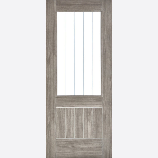 This is an image showing LPD - Mexicano Laminated Glazed Light Grey Laminated Doors 686 x 1981 available from T.H Wiggans Ironmongery in Kendal, quick delivery at discounted prices.