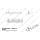 This image is a line drwaing of a Carlisle Brass - Casement Fastener Reversible - Satin Brass available to order from T.H Wiggans Architectural Ironmongery in Kendal in Kendal