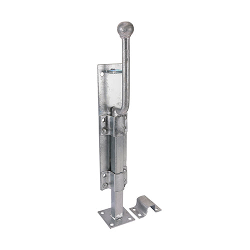 This is an image showing TIMCO Monkey Tail Bolt - Hot Dipped Galvanised - 12" - 1 Each Plain Bag available from T.H Wiggans Ironmongery in Kendal, quick delivery at discounted prices.
