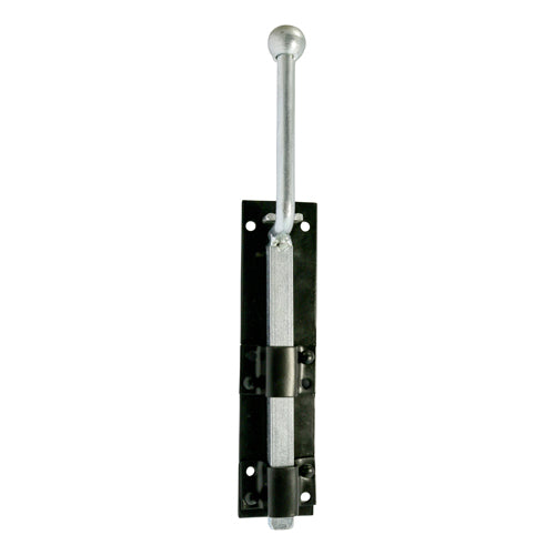 This is an image showing TIMCO Monkey Tail Bolt - Black - 18" - 1 Each Plain Bag available from T.H Wiggans Ironmongery in Kendal, quick delivery at discounted prices.
