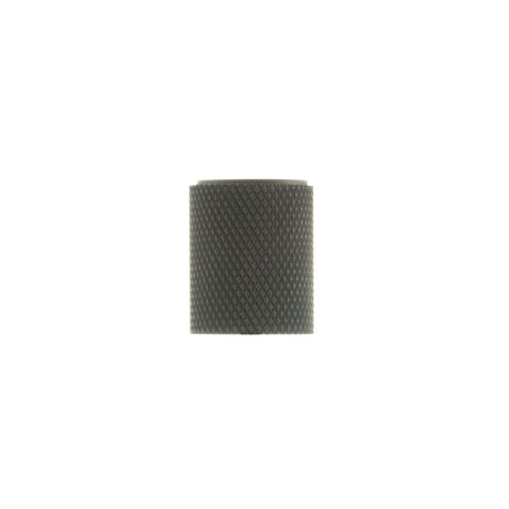 This is an image of Millhouse Brass Watson Cylinder Knurled Cabinet Knob Concealed Fix - Urban Dark available to order from T.H Wiggans Architectural Ironmongery in Kendal.