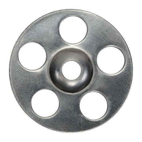 This is an image showing TIMCO Metal Insulation Discs - Stainless Steel - 36mm - 100 Pieces Box available from T.H Wiggans Ironmongery in Kendal, quick delivery at discounted prices.