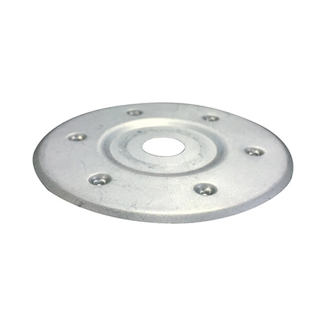 This is an image showing TIMCO Large Metal Insulation Discs - Galvanised - 85mm - 50 Pieces Box available from T.H Wiggans Ironmongery in Kendal, quick delivery at discounted prices.