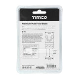 This is an image showing TIMCO Premium Multi-Tool Blades - Straight - For Wood/Metal - 5pcs - 32mm - 5 Pieces Blister Pack available from T.H Wiggans Ironmongery in Kendal, quick delivery at discounted prices.