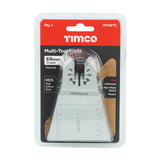 This is an image showing TIMCO Multi-Tool Blades - Straight Fine - For Wood - 5pcs - 69mm - 5 Pieces Blister Pack available from T.H Wiggans Ironmongery in Kendal, quick delivery at discounted prices.