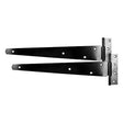 This is an image showing TIMCO Pair of Medium Tee Hinges - Black - 18" - 1 Each TIMbag available from T.H Wiggans Ironmongery in Kendal, quick delivery at discounted prices.