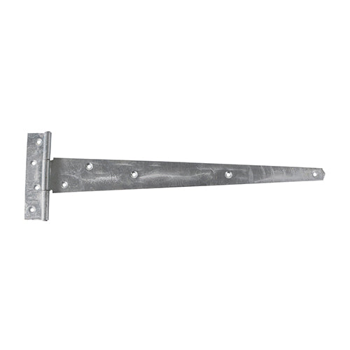 This is an image showing TIMCO Pair of Medium Tee Hinges - Hot Dipped Galvanised - 18" - 1 Each Plain Bag available from T.H Wiggans Ironmongery in Kendal, quick delivery at discounted prices.