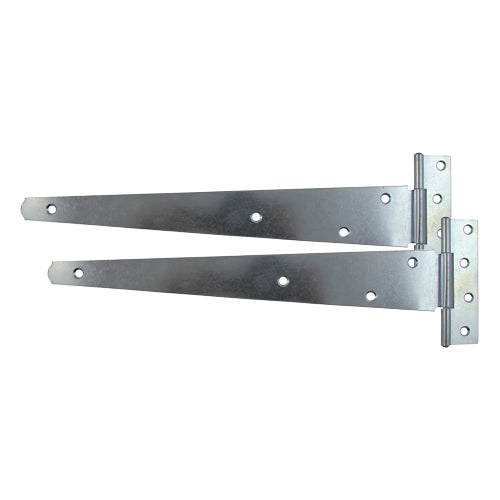 This is an image showing TIMCO Pair of Medium Tee Hinges - Zinc - 18" - 1 Each TIMbag available from T.H Wiggans Ironmongery in Kendal, quick delivery at discounted prices.