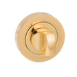 This is an image of Mediterranean WC Turn and Release on Round Rose - Polished Brass available to order from T.H Wiggans Architectural Ironmongery in Kendal, quick delivery and discounted prices.