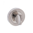 This is an image of Mediterranean WC Turn and Release on Round Rose - Satin Nickel/Polished Nickel available to order from T.H Wiggans Architectural Ironmongery in Kendal, quick delivery and discounted prices.