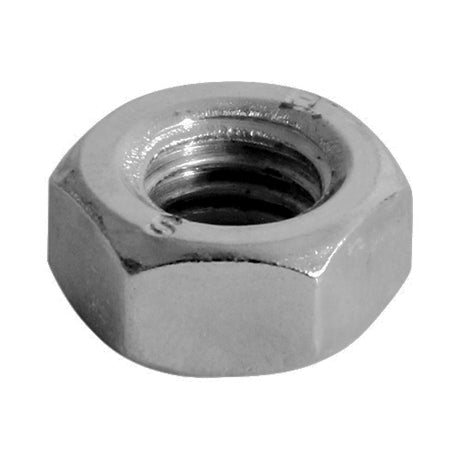 This is an image showing TIMCO Hex Full Nuts - A2 Stainless Steel - M8 - 10 Pieces Bag available from T.H Wiggans Ironmongery in Kendal, quick delivery at discounted prices.