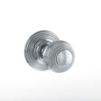 This is an image of Old English Ripon Solid Brass Reeded Mortice Knob on Concealed Fix Rose - Polish available to order from T.H Wiggans Architectural Ironmongery in Kendal, quick delivery and discounted prices.