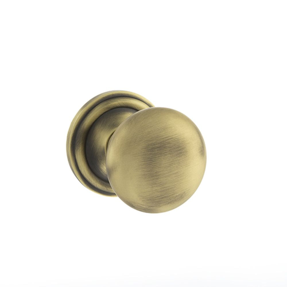 This is an image of Old English Harrogate Solid Brass Mushroom Mortice Knob on Concealed Fix Rose - available to order from T.H Wiggans Architectural Ironmongery in Kendal, quick delivery and discounted prices.