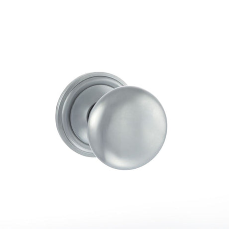 This is an image of Old English Harrogate Solid Brass Mushroom Mortice Knob on Concealed Fix Rose - available to order from T.H Wiggans Architectural Ironmongery in Kendal, quick delivery and discounted prices.