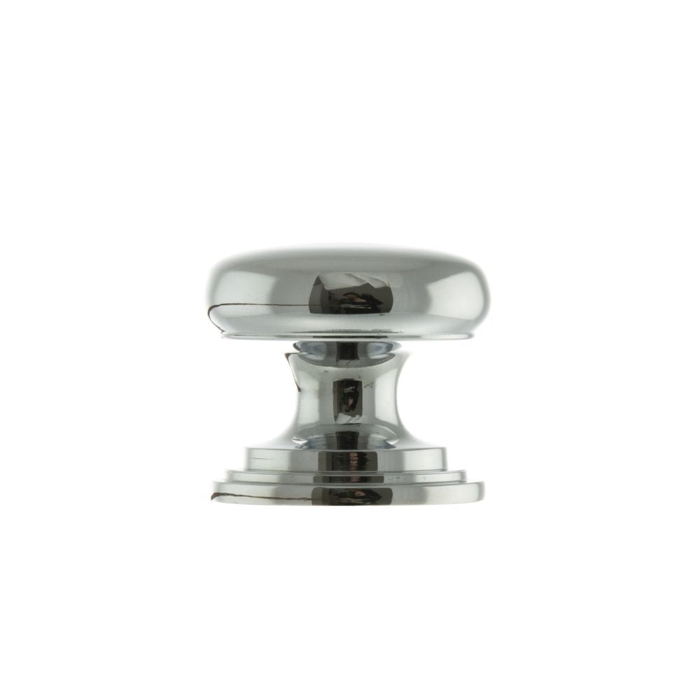 This is an image of Old English Lincoln Solid Brass Cabinet Knob 32mm Concealed Fix - Pol. Chrome available to order from T.H Wiggans Architectural Ironmongery in Kendal.