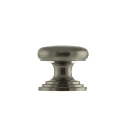 This is an image of Old English Lincoln Solid Brass Cabinet Knob 32mm Concealed Fix - Sat. Nickel available to order from T.H Wiggans Architectural Ironmongery in Kendal.