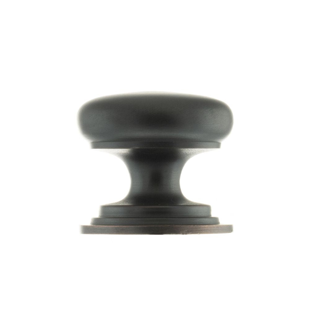 This is an image of Old English Lincoln Solid Brass Cabinet Knob 38mm Concealed Fix - Ant. Copper available to order from T.H Wiggans Architectural Ironmongery in Kendal.