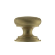 This is an image of Old English Lincoln Solid Brass Cabinet Knob 38mm Concealed Fix - Sat. Brass available to order from T.H Wiggans Architectural Ironmongery in Kendal.